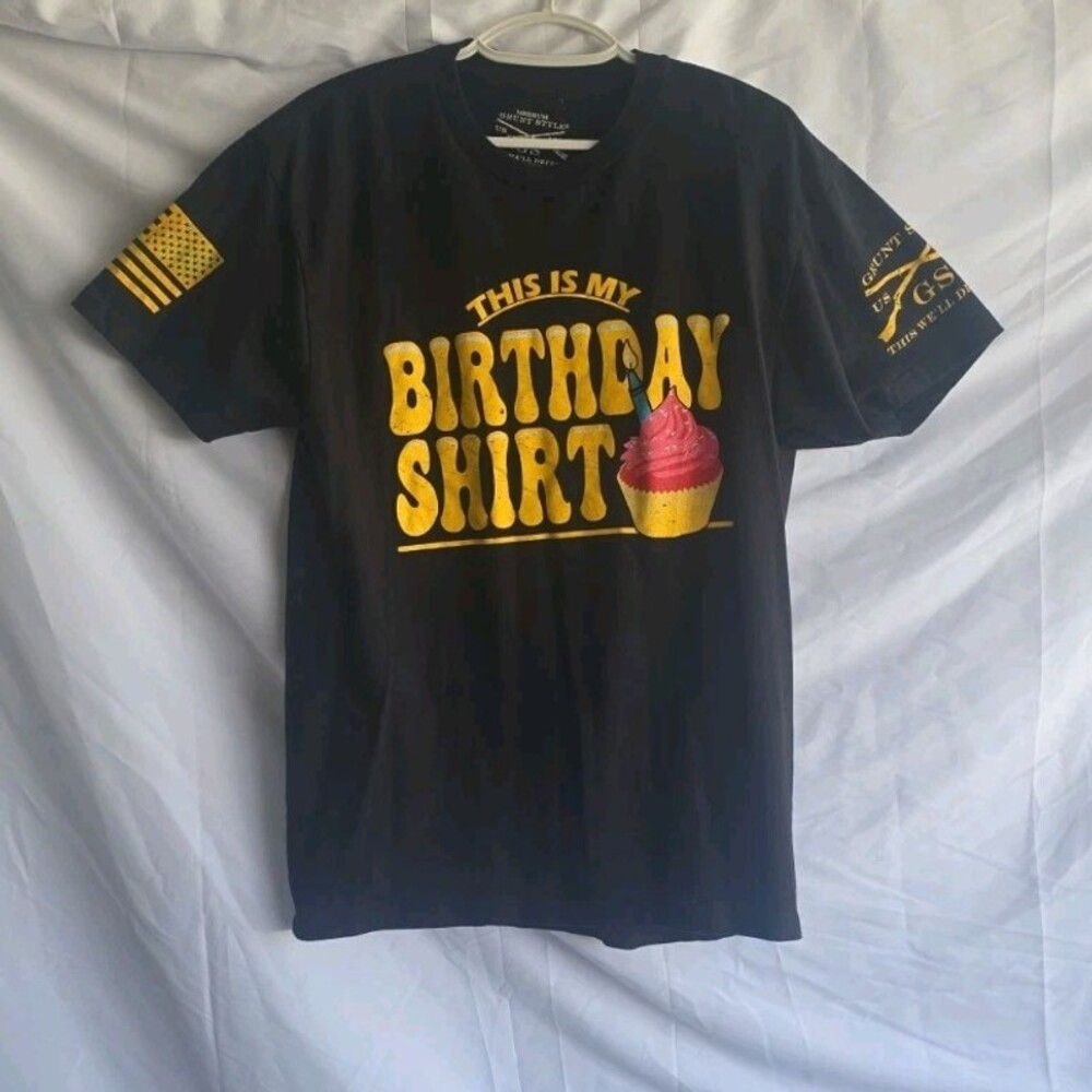 Grunt Style Men's Birthday Shirt Graphic Cotton Tshirt, Size Medium